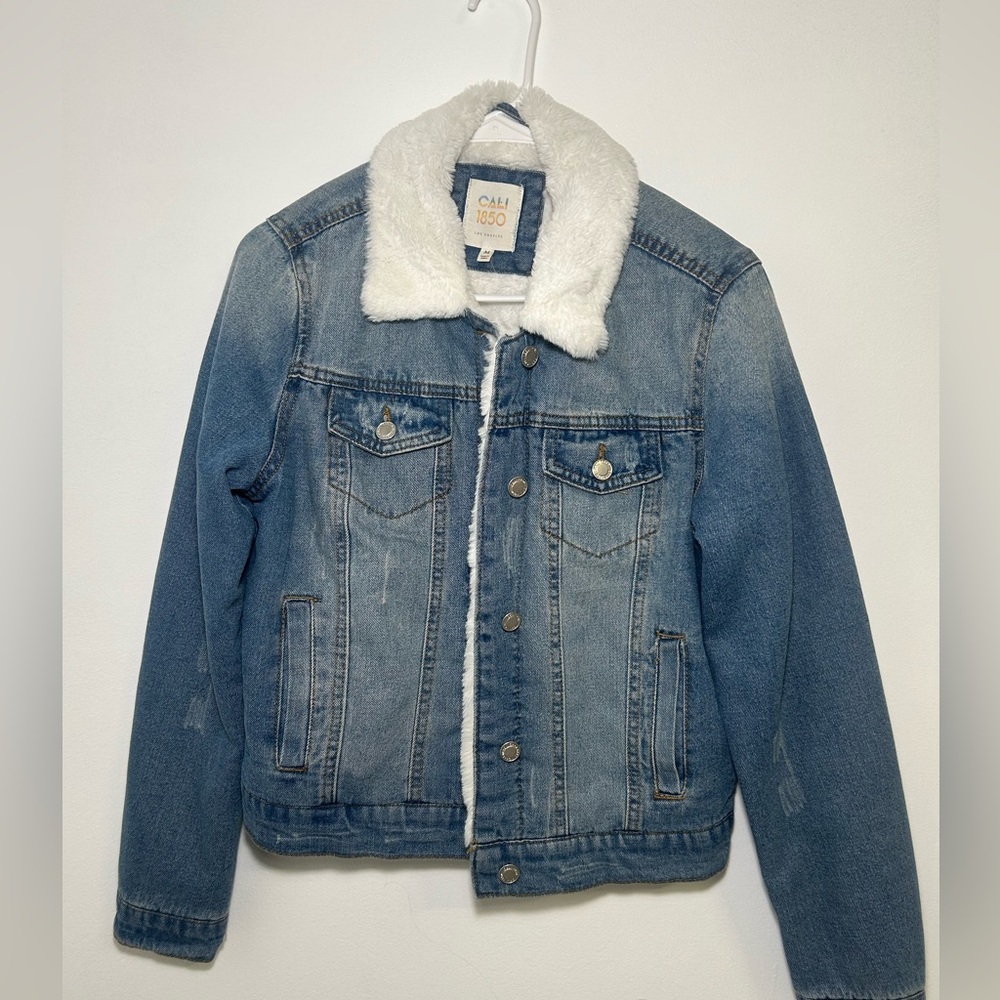 Denim Faux Fur Jacket